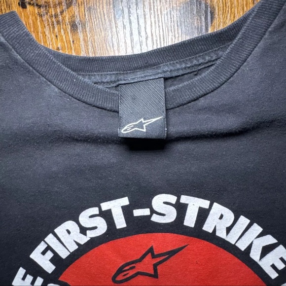 Alpine Stars  T Shirt No Mercy Made In USA Size L Motercross Racing Y2K Vintage - Picture 3 of 4